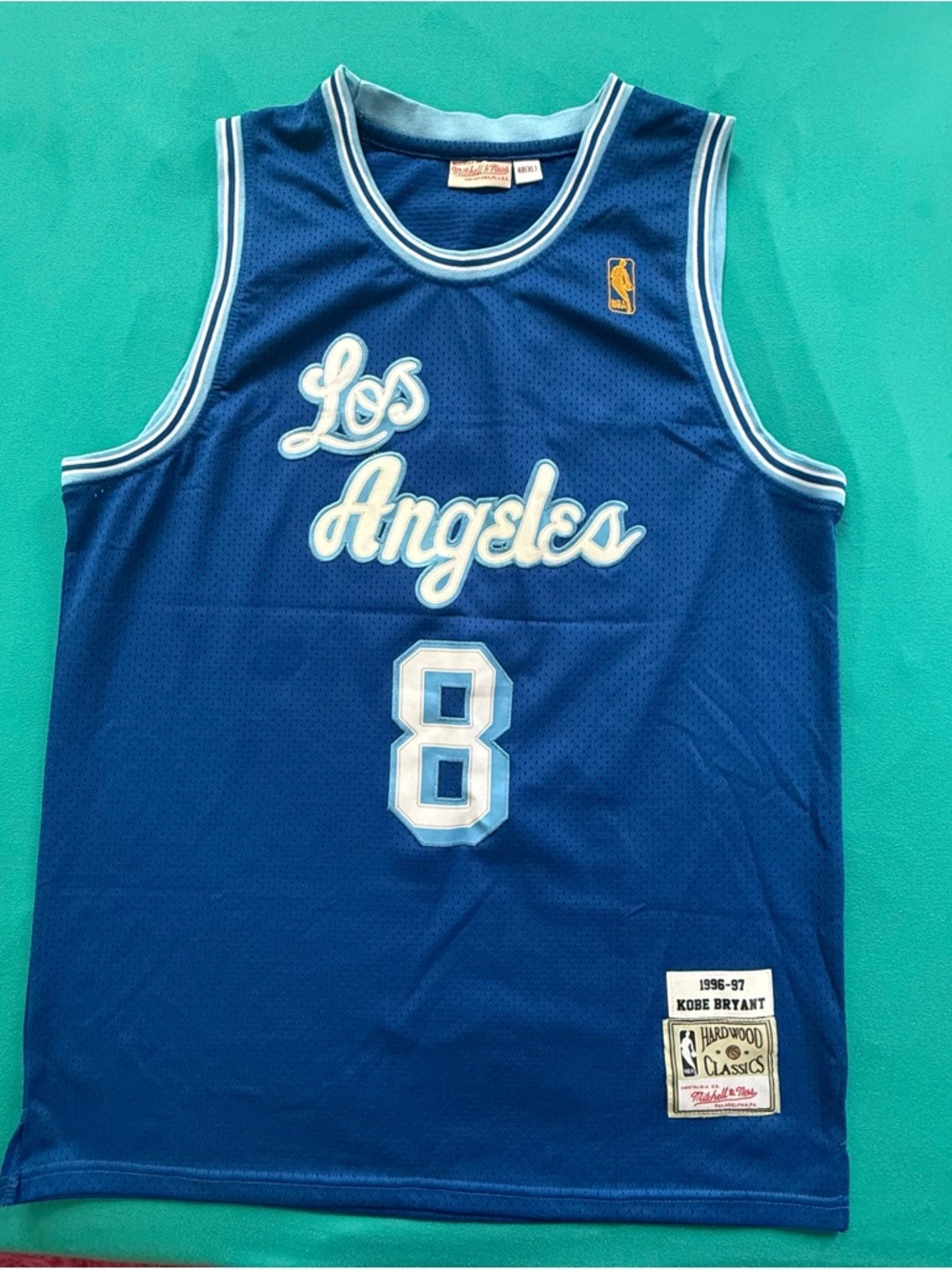 Mitchell & Ness Royal Blue Los Angeles #8 Hardwood Classics Jersey